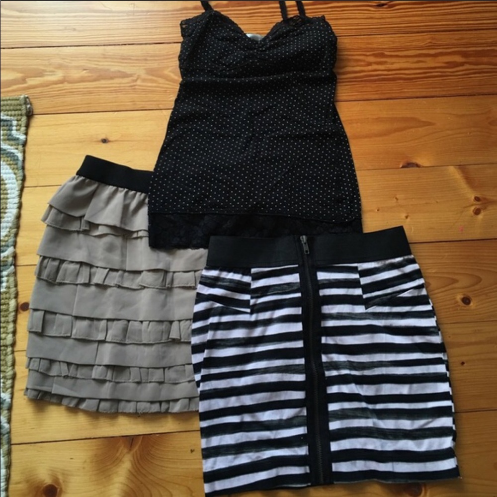 Striped mini skirt